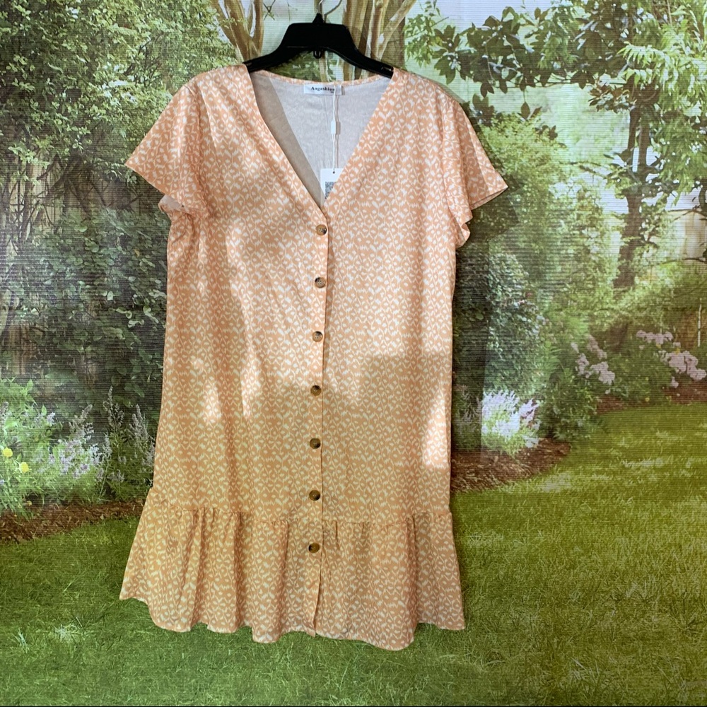 Angashion Peach Dress